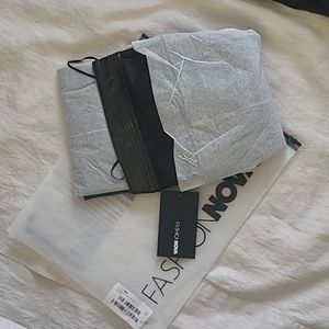 XL  black leather  dress with belt brand new